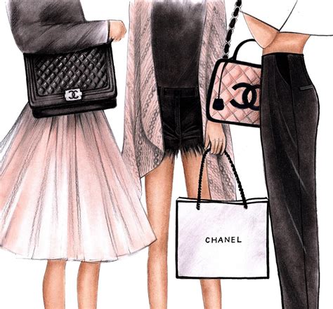 fashion artists drawing chanel.